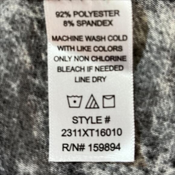 DNA Couture Sheer Jersey Tunic Top in Black/White Size 2X - Picture 9 of 10